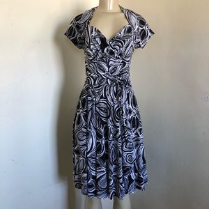 WHBM XS Swing Dress Unique Diamond Neckline